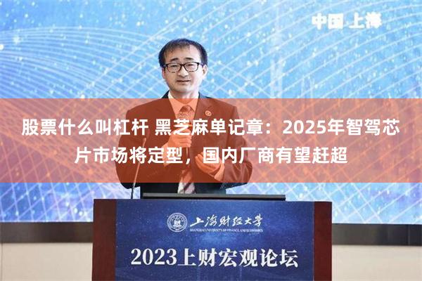 股票什么叫杠杆 黑芝麻单记章：2025年智驾芯片市场将定型，国内厂商有望赶超