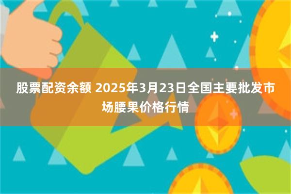 股票配资余额 2025年3月23日全国主要批发市场腰果价格行情